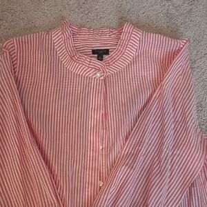 Talbots Pink Striped Blouse